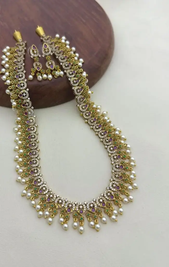 Antique Finished Pearl ,Stone Design Haram 