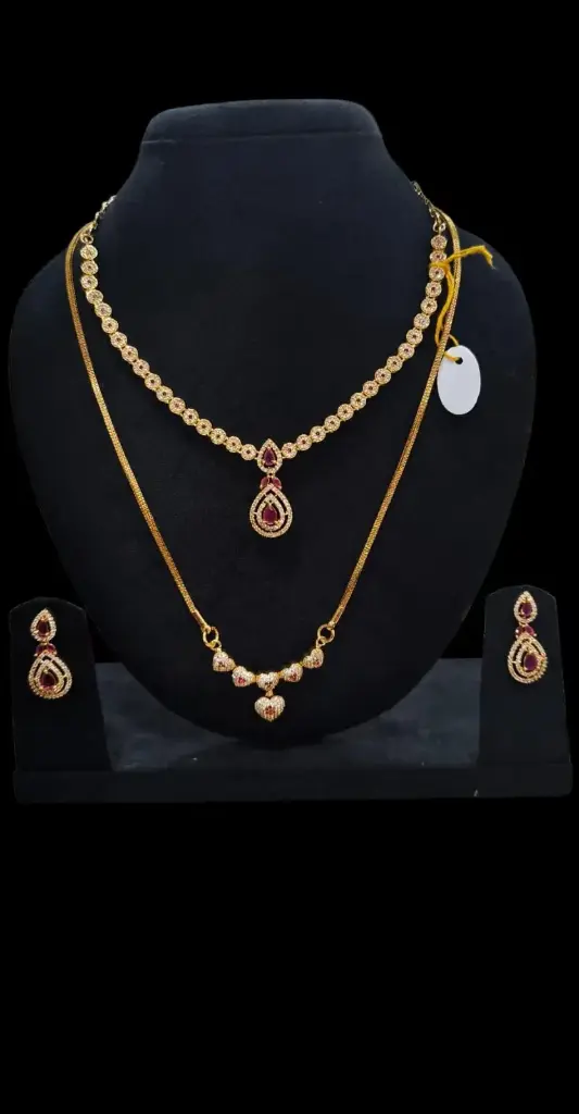 Micro Gold AD Dollar Chain, Necklace 