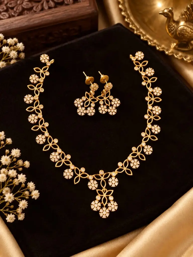 Yimbli Brass Gold Plated Necklase