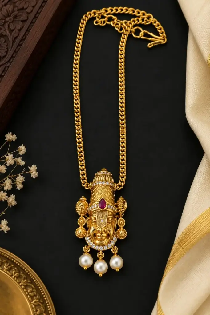 Balaji Pendent Necklace Set