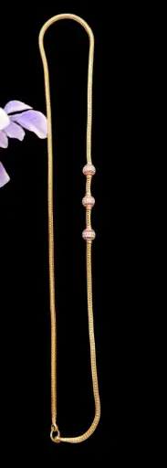 Micro Gold Ad Stone Mope Chain