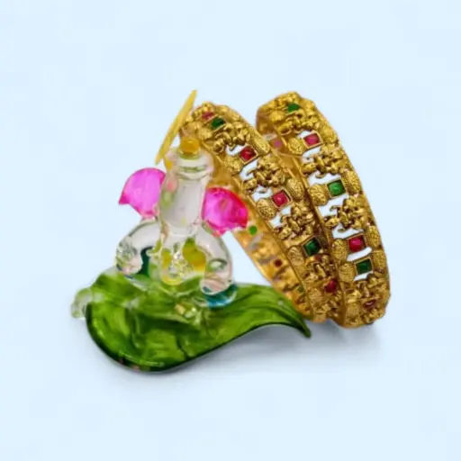 Antique Finished Lakshmi Design Bangles 