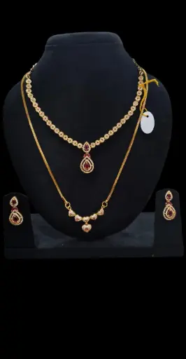 Micro Gold AD Dollar Chain, Necklace 