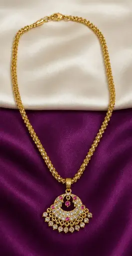 One Gram Gold Polish Impon Dollar Short Chain