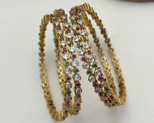 Antique Finished Multicolour Bangles 