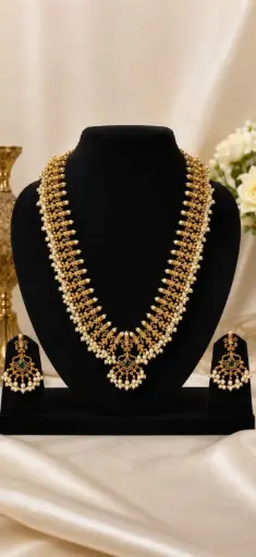 ANTIQUE FINISHEND PEARL HARAM 