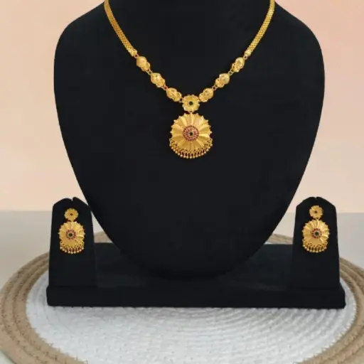 One Gram Gold Forming Finished Necklace 