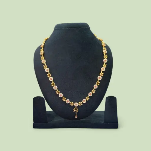 One Gram Gold Forming Flower Design Haram